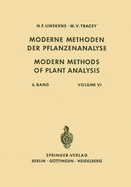 Modern Methods of Plant Analysis / Moderne Methoden Der Pflanzenanalyse