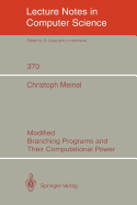 Modified Branching Programs and Their Computational Power