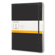 Moleskine Classic Notebook, Extra Large, Ruled, Black, Hard Cover (7.5 X 10)