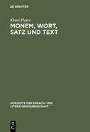 Monem, Wort, Satz Und Text