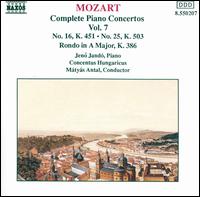 Mozart: Complete Piano Concertos, Vol. 7 - Jen� Jand� (piano); Concentus Hungaricus; Matyas Antal (conductor)