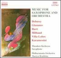 Music for Saxophone and Orchestra - Theodore Kerkezos (saxophone); Vicci Wardman (viola); Philharmonia Orchestra; Martyn Brabbins (conductor)
