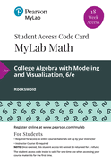 Mylab Math with Pearson Etext -- 18 Week Standalone Access Card -- For College Algebra with Integrated Review