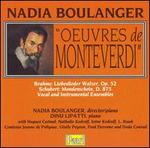 Nadia Boulanger: Oeuvres de Monteverdi