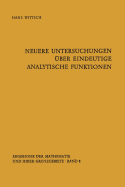 Neuere Untersuchungen �ber Eindeutige Analytische Funktionen