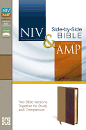NIV, Amplified, Parallel Bible, Leathersoft, Tan/Burgundy: Two Bible Versions Together for Study and Comparison