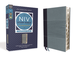 NIV Study Bible, Fully Revised Edition, Personal Size, Leathersoft, Navy/Blue, Red Letter, Comfort Print