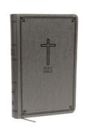 NKJV, Deluxe Gift Bible, Imitation Leather, Gray, Red Letter Edition