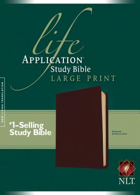 NLT Life Application Study Bible Large Print, Burgundy - 