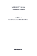 Norbert Horn, Gesammelte Schriften