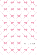 Notebook: 6" X 9" Notebook with Pink Bow Design Seamless Pattern Cover; 110 Blank Lined Pages; Matte Softcover; Blank Notebook