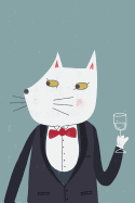 Notes: A Blank Isometric Graph Paper Notebook with Cute Cat Drinking Champagne Cover Art