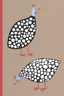 Notes: A Blank Squared Paper Journal with Guinea Fowl Cover Art