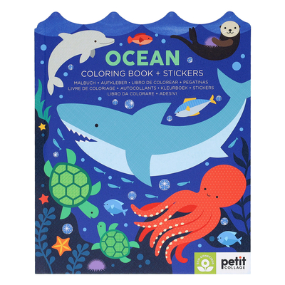 Ocean Coloring Book + Stickers - Petit Collage