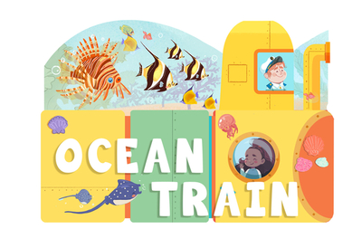 Ocean Train: An Activity Board Book - Robbins, Christopher, and Covelli, Susanna (Illustrator)