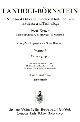 Oceanography - Fahrbach, E, and Franz, H, and Gust, G