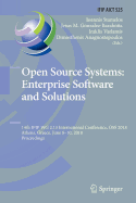 Open Source Systems: Enterprise Software and Solutions: 14th Ifip Wg 2.13 International Conference, OSS 2018, Athens, Greece, June 8-10, 2018, Proceedings
