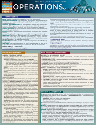 Operations Management - BarCharts Inc (Creator)