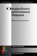 Operations research and environmental management
