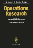 Operations Research: Beitr�ge Zur Quantitativen Wirtschaftsforschung