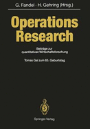 Operations Research: Beitrage Zur Quantitativen Wirtschaftsforschung