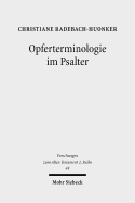 Opferterminologie Im Psalter