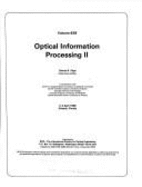 Optical Information Processing - Pape, D R (Editor)