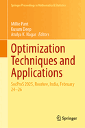 Optimization Techniques and Applications: SocProS 2025, Roorkee, India, February 24-26