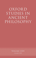 Oxford Studies in Ancient Philosophy, Volume 62