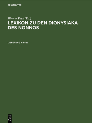 (P-) - Peek, Werner (Editor)