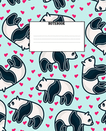 Panda Notebook: College Ruled Blank Lined Notebook