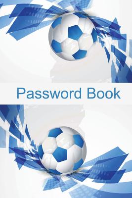Password Book: Blue Football Background - And Jess, Charles