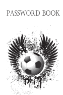 Password Book: Football Grunge Background with Wings Silhouette