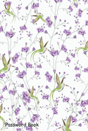 Password Book: Include Alphabetical Index With Beautiful Violet Flower Hummingbird