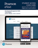Pearson Etext for Developing Management Skills -- Access Card