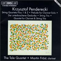 Penderecki: Musid For Clarinet & String Quartet - Helena Nilsson (cello); Ingegerd Kierkegaard (viola); Martin Fr�st (clarinet); Patrik Swedrup (violin); Tale Olsson (violin);...