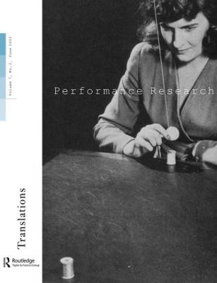 Performance Research V7 Issu 2 - Allsopp, Ric (Editor), and Bergvall, Caroline (Editor)