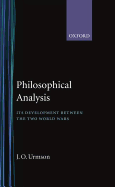 Philosophical Analysis: Its Development Between the Two World Wars