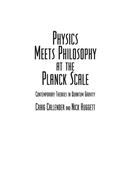 Physics Meets Philosophy at the Planck Scale: Contemporary Theories in Quantum Gravity