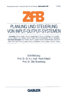 Planung Und Steuerung Von Input-Output-Systemen