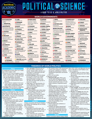 Political Science: a QuickStudy Laminated Reference Guide - Morton, Jeffrey, PhD, and Kirshner, Orin, PhD