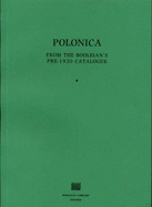 Polonica: From the Bodleian's Pre-1920 Catalogue