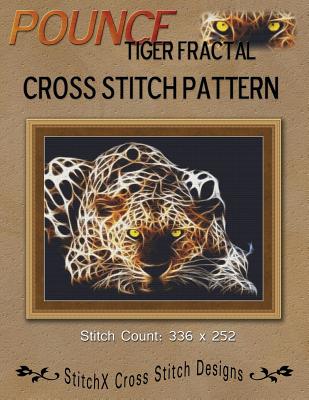 Pounce Tiger Fractal Cross Stitch Pattern - Stitchx, and Warrington, Tracy