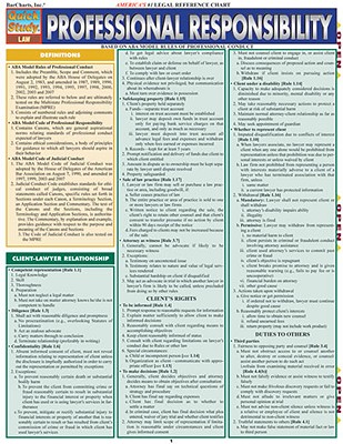 Professional Responsibility Laminated Reference Guide - Barcharts
