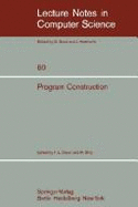 Program Construction: International Summer School.