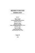 Progress in Behavior Modification - Hersen, Michel, Dr., PH.D., and Eisler, Richard M, and Miller, Peter M