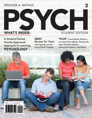 PSYCH3 (with CourseMate Printed Access Card) - Rathus, Spencer