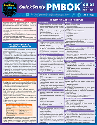 QuickStudy PMBOK Quick Reference Guide - BarCharts, Inc.