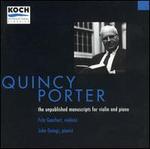 Quincy Porter: The Unpublished Manuscripts for Violin & Piano