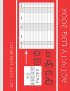 Red Activity Log: Business Office Visitor Log Book